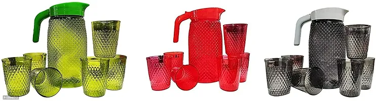 Multi 3 Jug With 18 Pieces Glasses Set For Serving