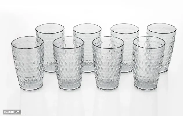 Elite Transparent Unbreakable Plastic Glass Set Of 8