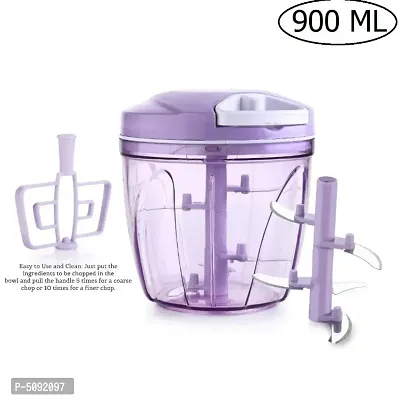 Jumbo Vegetable Chopper; Cutter For Kitchen; With 5 SS Blades + Whisker Blade (900 ML)