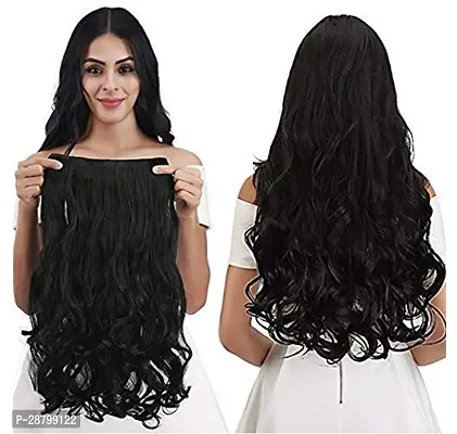 Designer Black Synthetic Hair Extensions For Women-thumb0