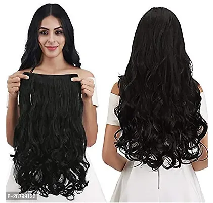 Designer Black Synthetic Hair Extensions For Women