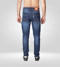 Elegant Blue Denim Solid Jeans For Men-thumb1