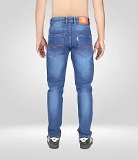 Elegant Blue Denim Solid Jeans For Men-thumb3