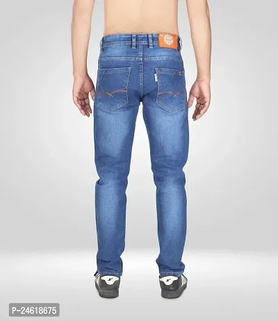 Elegant Blue Denim Solid Jeans For Men-thumb4