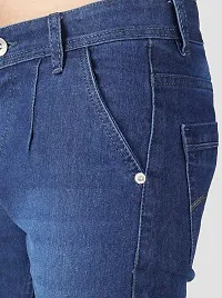 Elegant Blue Denim Solid Jeans For Men-thumb4