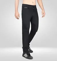 Elegant Black Denim Solid Jeans For Men-thumb1