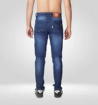 Elegant Blue Denim Solid Jeans For Men-thumb1