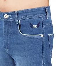 Elegant Blue Denim Solid Jeans For Men-thumb4