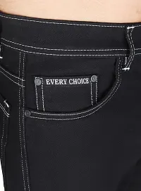 Stylish Men Denim 6 pocket Black Cargo Jeans-thumb4