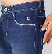 Elegant Blue Denim Solid Jeans For Men-thumb3