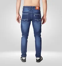 Elegant Blue Denim Solid Jeans For Men-thumb1