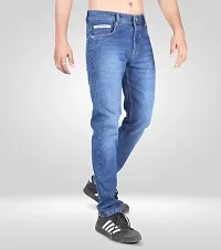 Elegant Blue Denim Solid Jeans For Men-thumb4