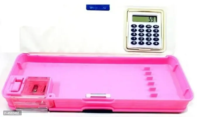 Pencil Box with Calculator and Two Sharper (Set of 1, Assorted Characters)-thumb3