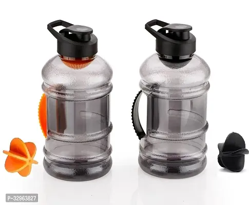 Useful 2.5 L Sports Water Protein Gallon BPA Free Bottle with Mixer Ball and Strainer Pack Of 2-thumb0