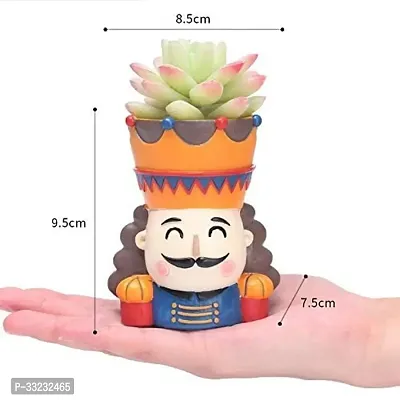 Cute King Shape Flowerpot Resin Succulent Planter Desk Mini Ornament (Without Plant)-thumb2