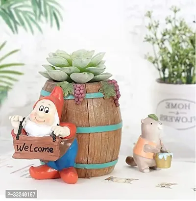 Resin Cute Santa Welcome Succulent Planter Pot (Pot Only Plant not Included)