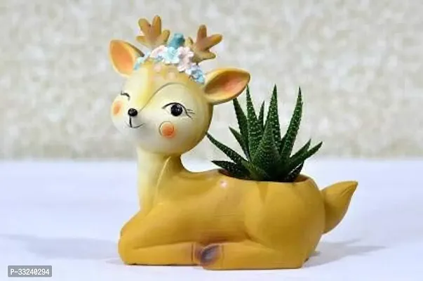 Cute Deer Succulent Planter Pot (Pot 1Only Plant not Included) (Brown Cute Baby Deer, Unit)-thumb0