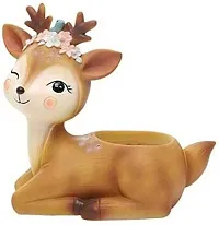 Cute Deer Succulent Planter Pot (Pot 1Only Plant not Included) (Brown Cute Baby Deer, Unit)-thumb2