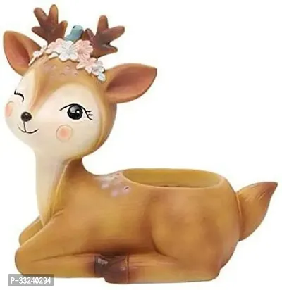 Cute Deer Succulent Planter Pot (Pot 1Only Plant not Included) (Brown Cute Baby Deer, Unit)-thumb3