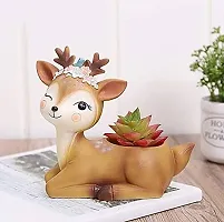 Cute Deer Succulent Planter Pot (Pot 1Only Plant not Included) (Brown Cute Baby Deer, Unit)-thumb1