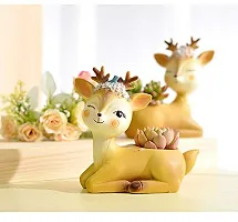 Cute Deer Succulent Planter Pot (Pot 1Only Plant not Included) (Brown Cute Baby Deer, Unit)-thumb3