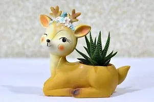 Cute Deer Succulent Planter Pot (Pot 1Only Plant not Included) (Brown Cute Baby Deer-thumb2