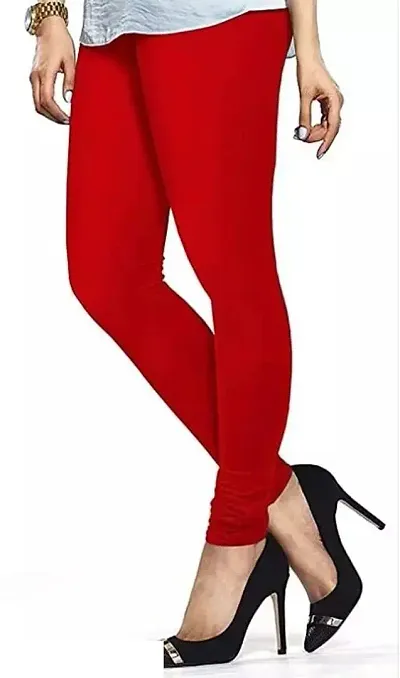 Lux Lyra Women's Skinny Fit Leggings (LYRA IC Legg RED 12_Red_Free Size) :  : Fashion