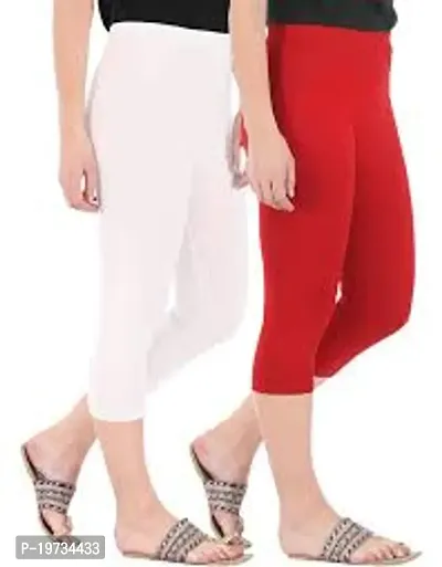 Stunning Multicoloured Cotton Solid Leggings For Women-thumb0