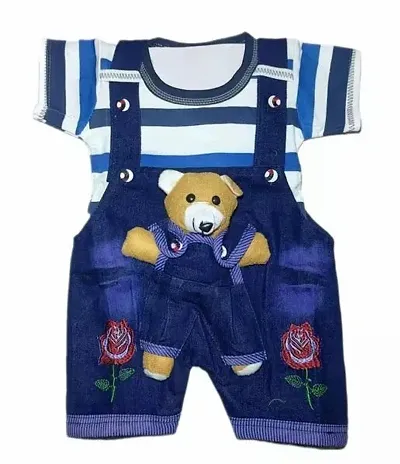 Stylish Blend Dungaree Set For Boys