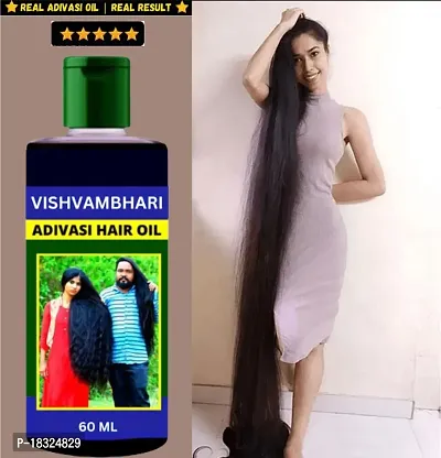 Adivasi Hair Oil- 60 ml for Women and Men for Shiny Hair Long - Dandruff Control - Hair Loss Control - Long Hair - Hair Regrowth Hair Oil ( 100 % Ayurvedic) (60 ml) Pack 10-thumb0