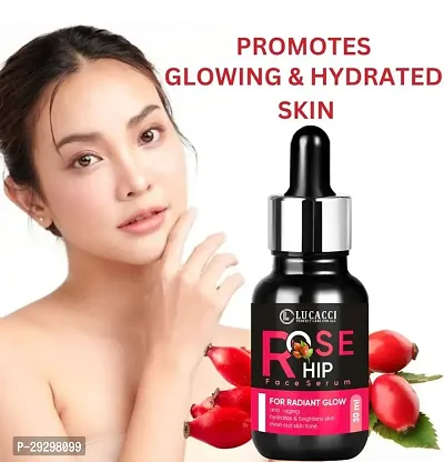 LUCACCI ROSE HIP RADIANT GLOW FACE SERUM FOR MEN  WOMEN - 30 ML - PACK OF 01