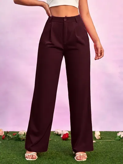 Women Regular Fit Blend Trousers