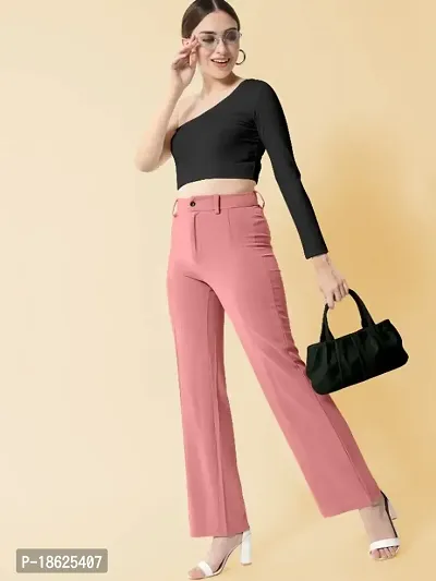 Allen Solly Woman Trousers & Leggings, Allen Solly Peach Trousers for Women  at Allensolly.com