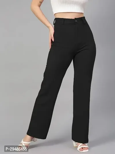 Women Regular Fit Solid Trouser-thumb2