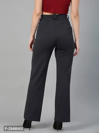 Women Regular Fit Solid Trouser-thumb3