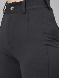 Women Regular Fit Solid Trouser-thumb3