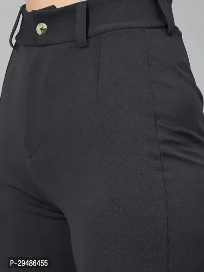 Women Regular Fit Solid Trouser-thumb4