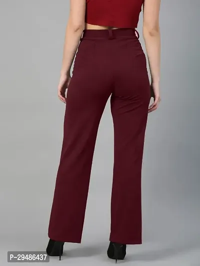 Women Regular Fit Solid Trouser-thumb3