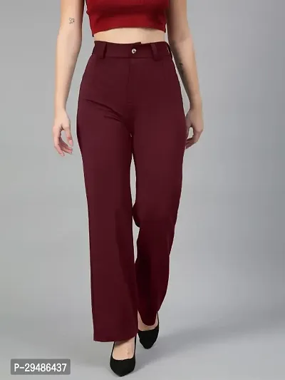 Women Regular Fit Solid Trouser-thumb2