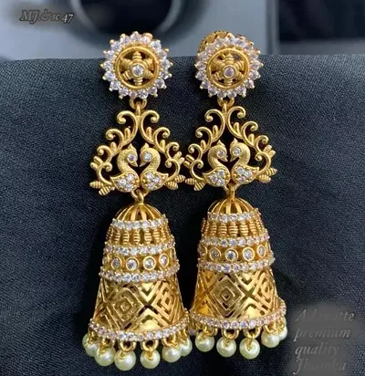 Fancy Brass Earrings For Women