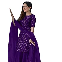 Fancy Rayon Kurta Bottom And Dupatta Set For Women-thumb1