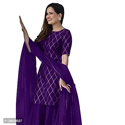 Fancy Rayon Kurta Bottom And Dupatta Set For Women-thumb2