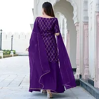 Fancy Rayon Kurta Bottom And Dupatta Set For Women-thumb2