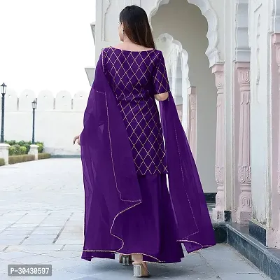 Fancy Rayon Kurta Bottom And Dupatta Set For Women-thumb3