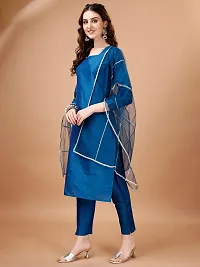 Fancy Art Silk Kurta Bottom And Dupatta Set For Women-thumb4