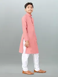 Stylish Cotton Solid Kurta Bottom Set For Boys-thumb3