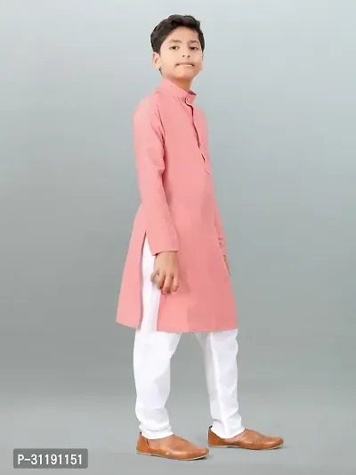 Stylish Cotton Solid Kurta Bottom Set For Boys-thumb4