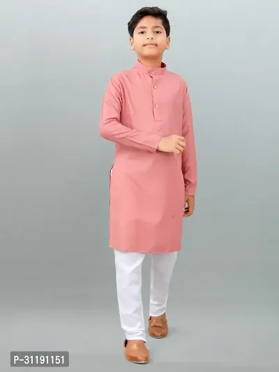 Stylish Cotton Solid Kurta Bottom Set For Boys-thumb5