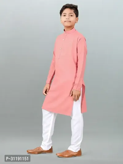 Stylish Cotton Solid Kurta Bottom Set For Boys-thumb3