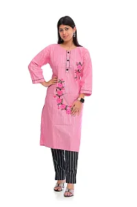 Fancy Cotton Kurta Bottom And Dupatta Set For Women-thumb1